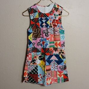 Desigual Patchwork Print Skort Romper Size XS